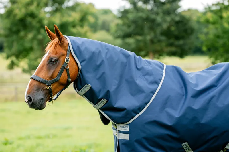 Amigo Ripstop 900D Plus Lightweight 0g Turnout Rug - Navy/Titanium Grey-2