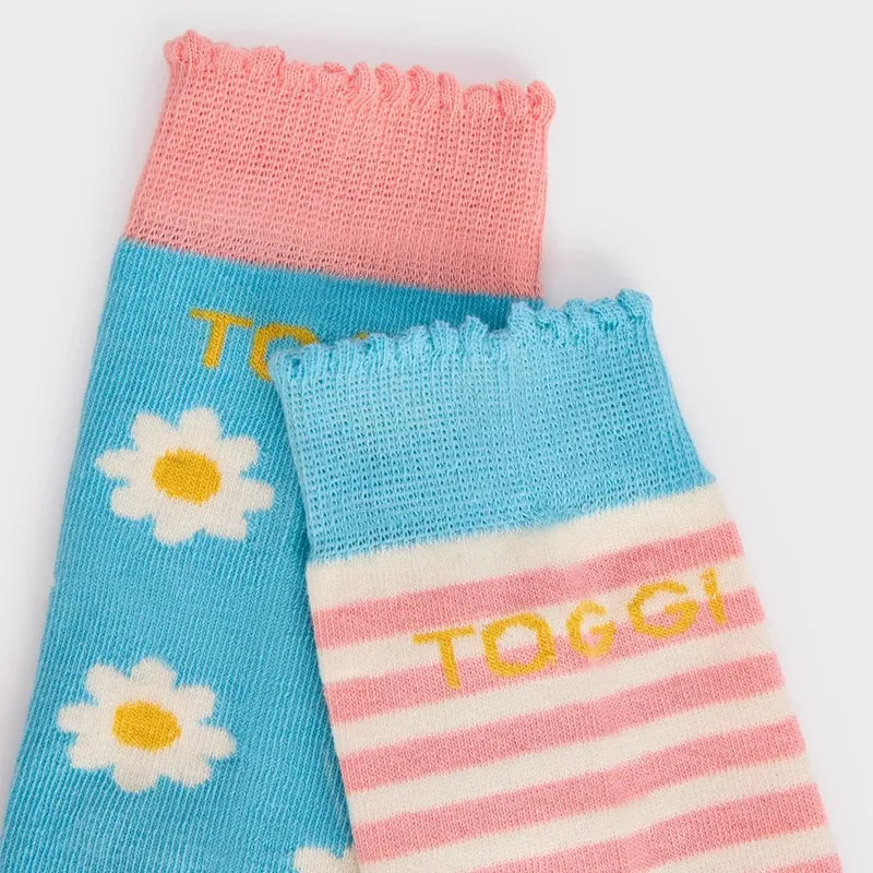 Toggi Aimery Kids Socks - Pink/Turquiose-1