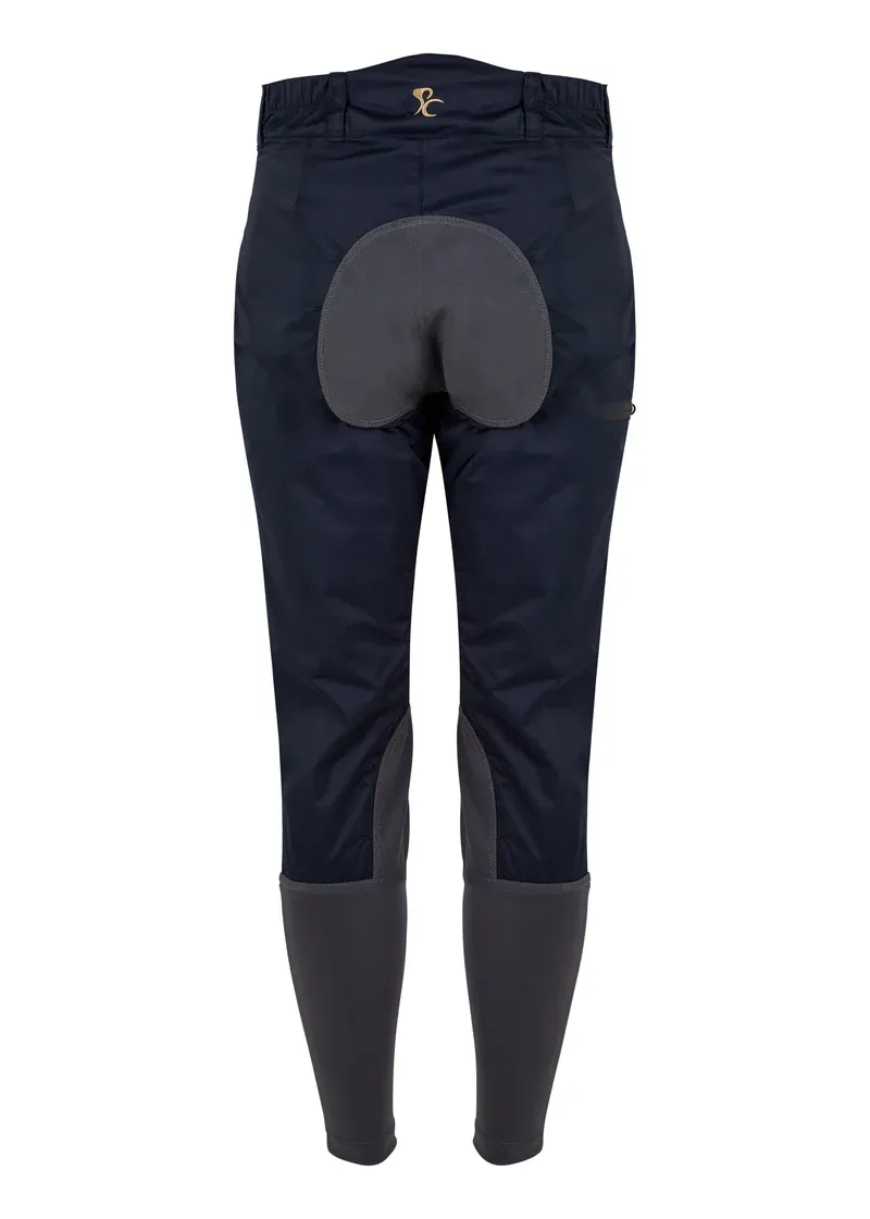 PC Racewear Adults Weatherproof Breeches - Navy and Grey-1