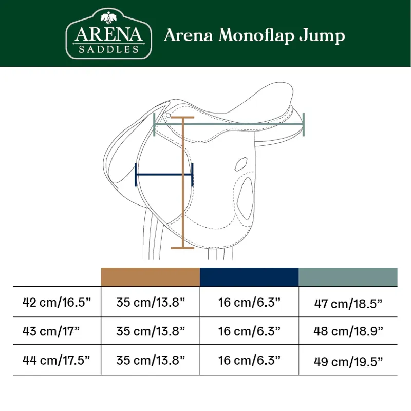 Arena Monoflap Jump Saddle - Black-6