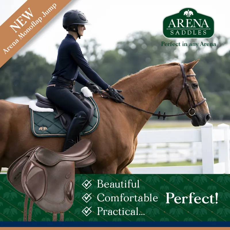 Arena Monoflap Jump Saddle - Black-5