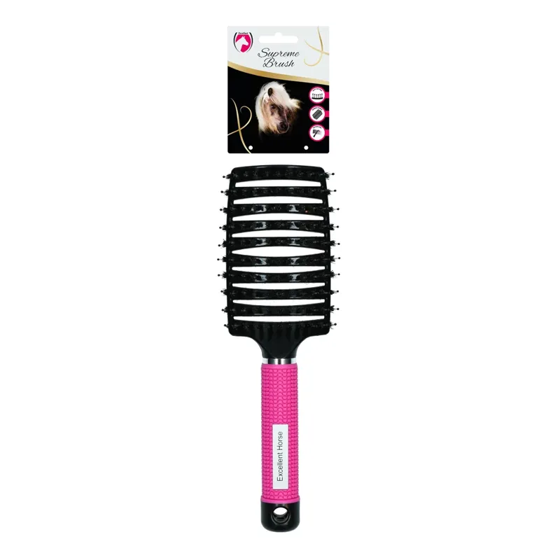 Hofman Excellent Horse Supreme Mane and Tail Brush - Pink-2