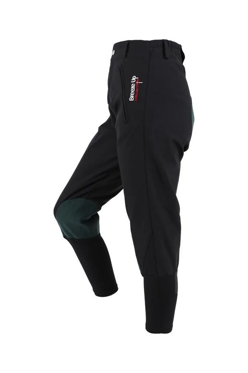 Breeze Up 3/4 length Exercise Breeches Black/Black