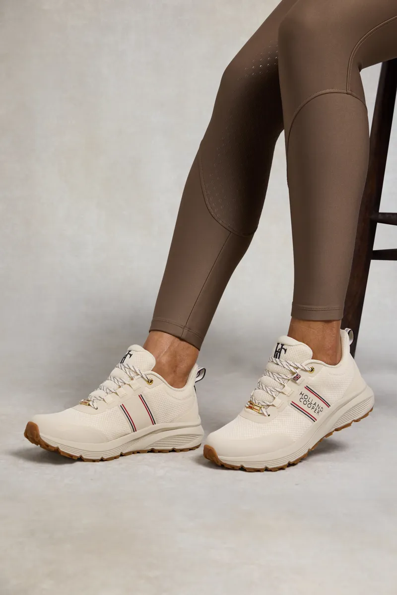 Holland Cooper Burghley Waterproof Trainer - Ecru