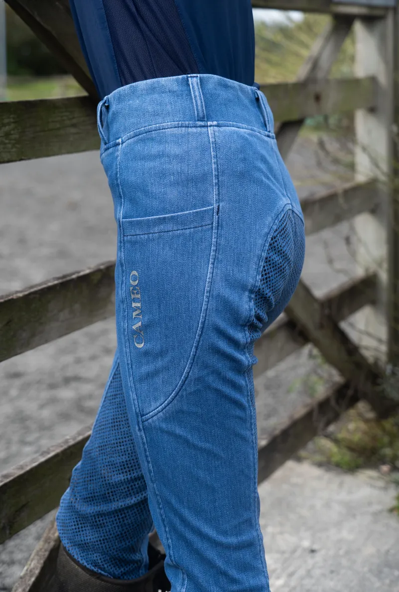 Cameo Junior Riding Tights- Denim 