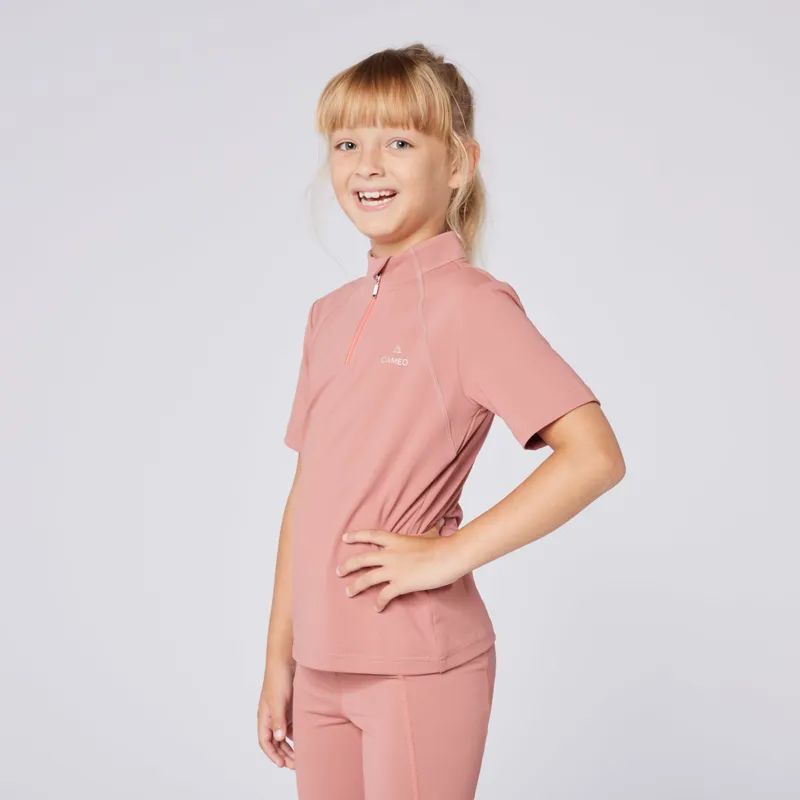 Cameo Junior Core Short Sleeve Baselayer - Dusky Pink-3