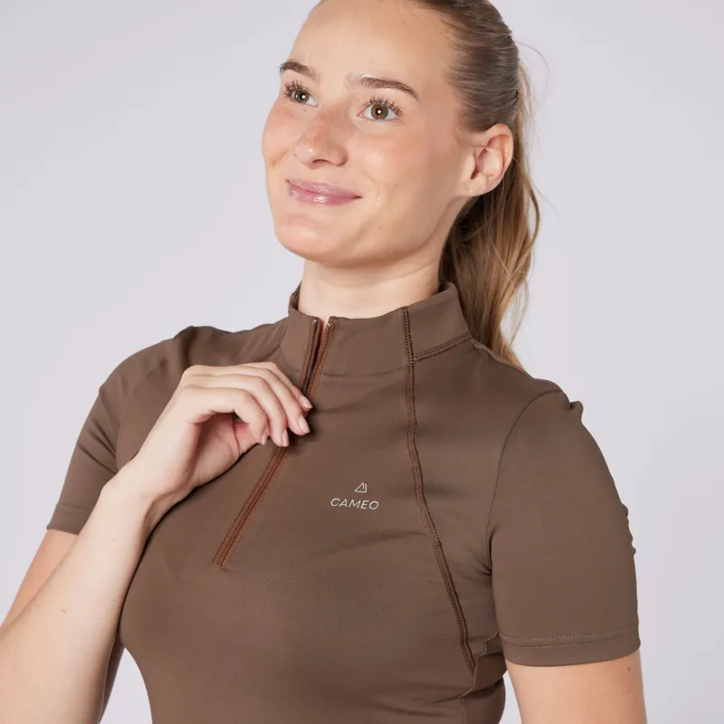 Cameo Short Sleeve Baselayer - Mocha-1