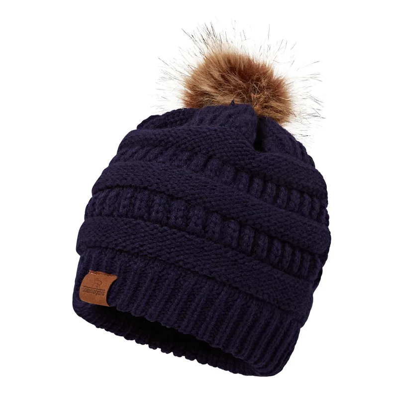 Cameo Winter Bobble Hat - Navy