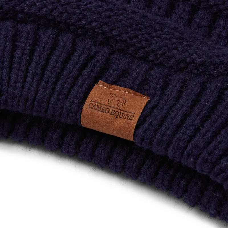 Cameo Winter Bobble Hat - Navy-1
