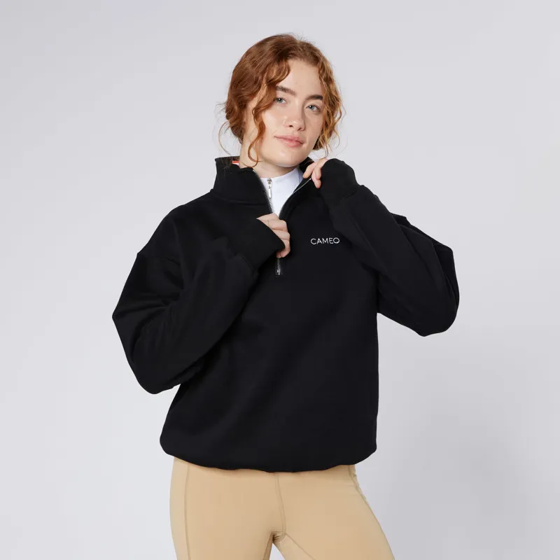 Cameo Mid Layer Sweatshirt - Black-1