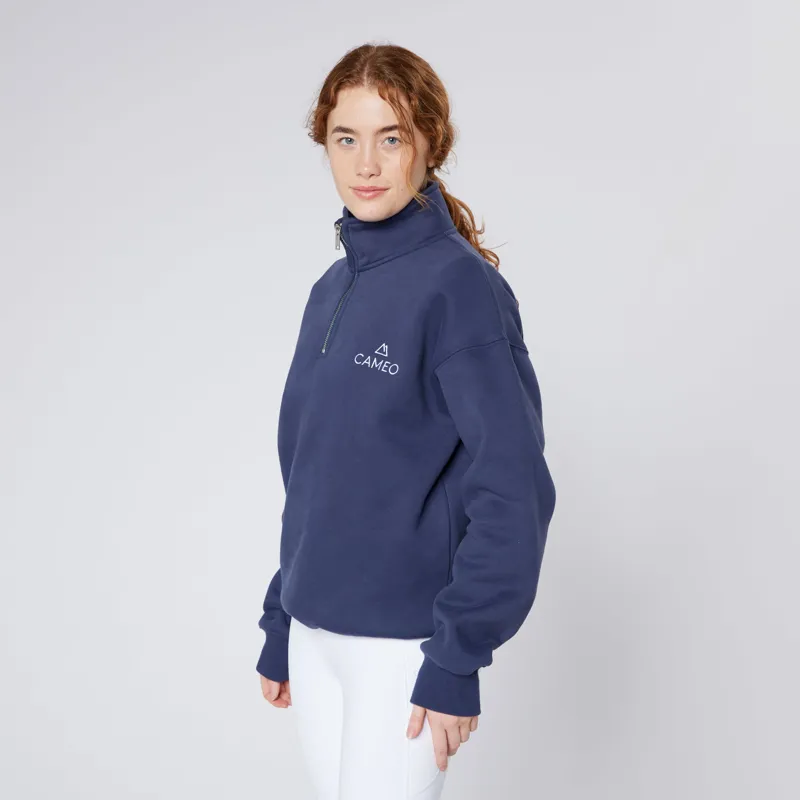 Cameo Mid Layer Sweatshirt - Navy-3