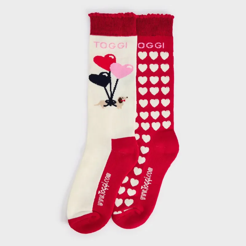 Toggi Chimera Kids Socks - White/Red