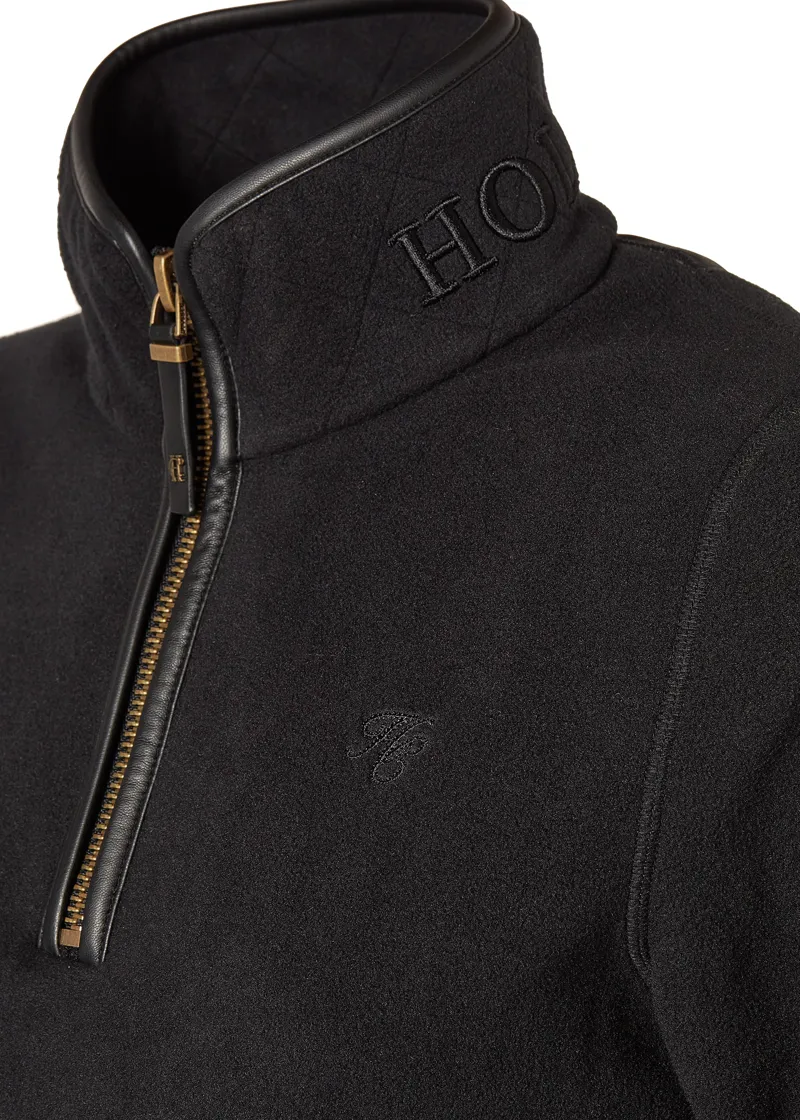 Holland Cooper Country Fleece Half Zip - Black-4