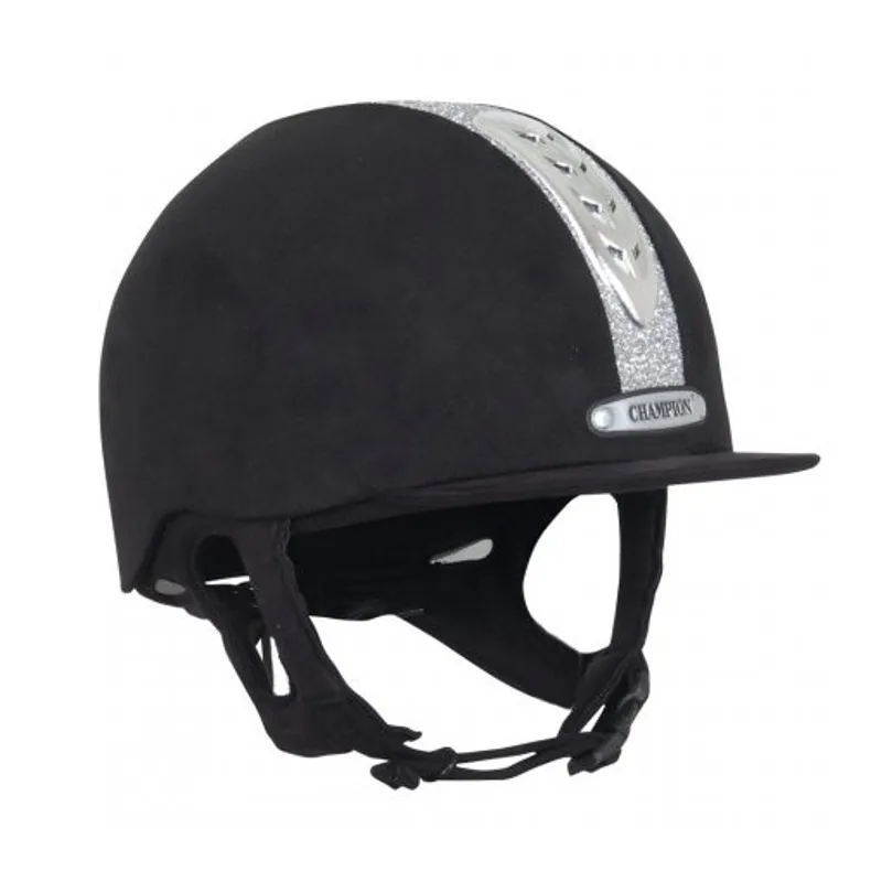 Champion Junior X-Air Dazzle Plus Riding Hat Black/Silver - 55cm -1