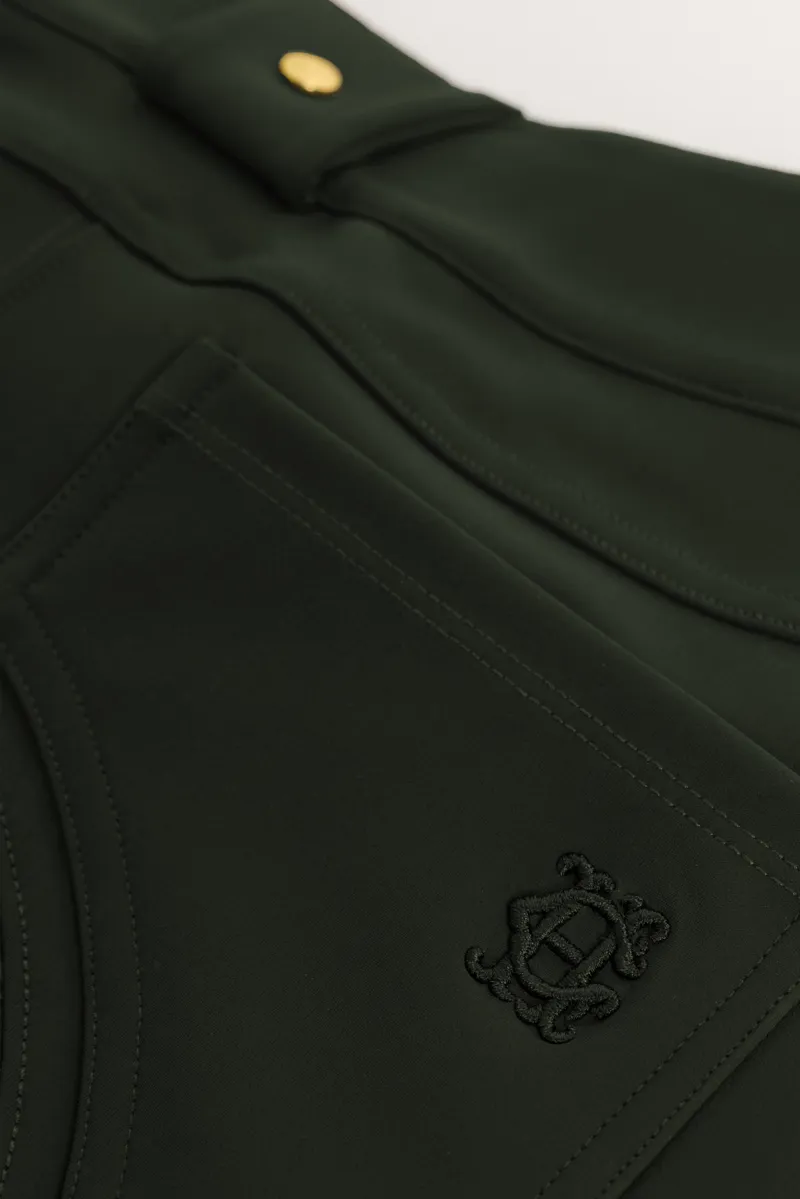 Holland Cooper Cranborne Contour Breeches - Dark Olive-2