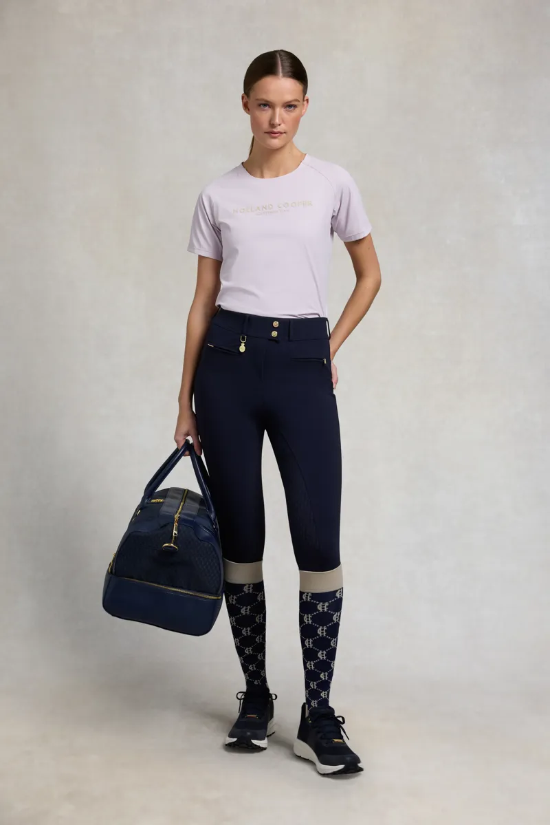 Holland Cooper Chiltern Crew Neck Tee -  Dawn Pink-4