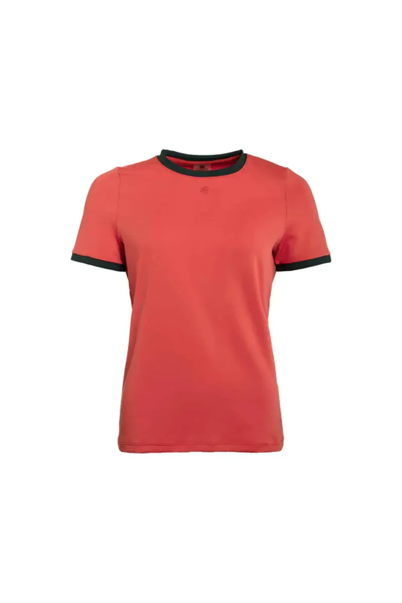 Holland Cooper Chiltern Ringer Tee in Washed Red Large-4