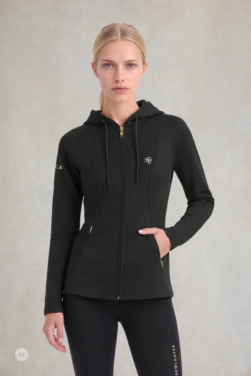 Holland Cooper Chiltern Zip Hoodie - Black-1