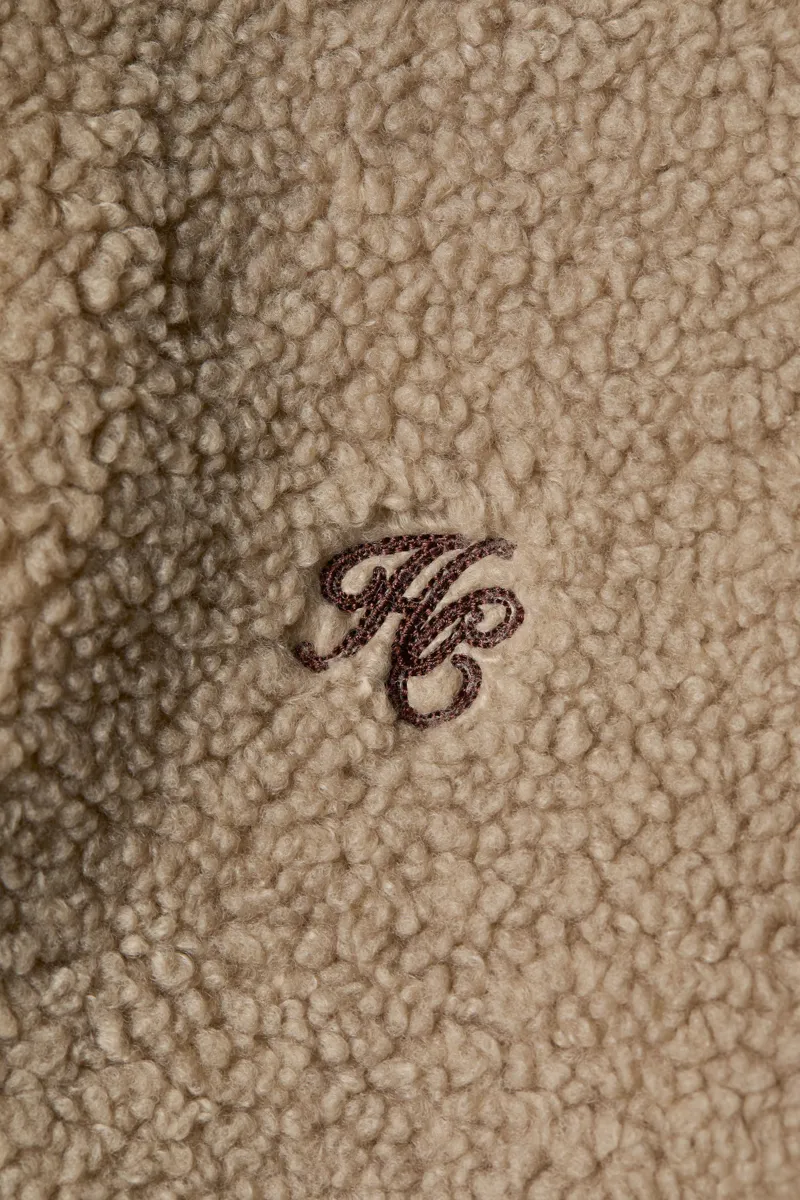 Holland Cooper Country Fleece Quarter Zip - Natural Borg-4