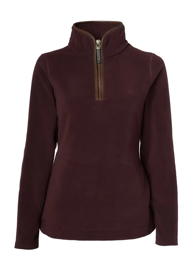 Holland Cooper Country Fleece Half Zip - Mulberry-5