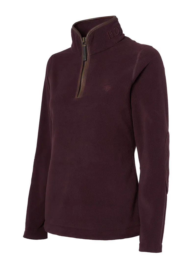 Holland Cooper Country Fleece Half Zip - Mulberry-3