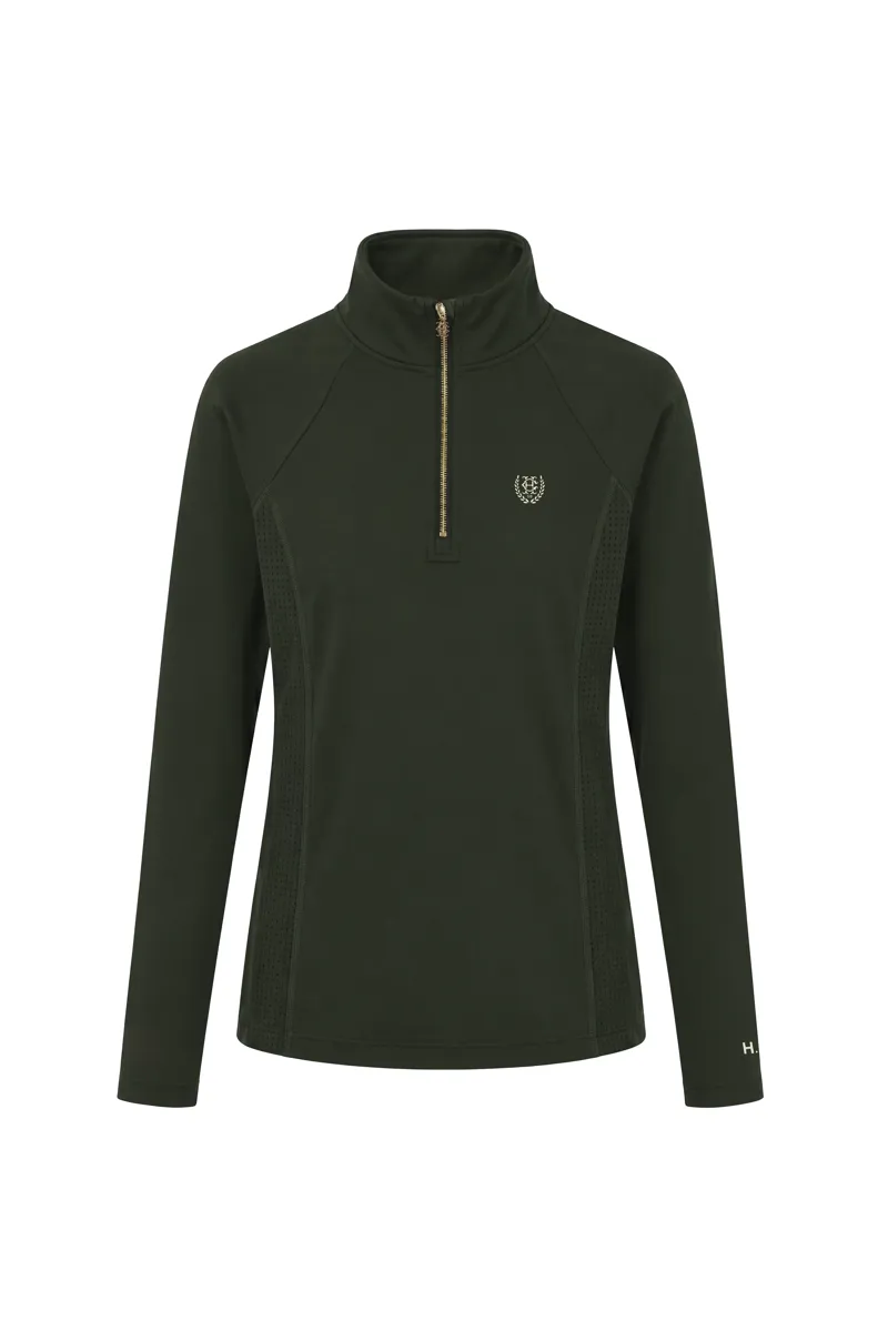 Holland Cooper Cranborne Long Sleeve Base Layer - Dark Olive