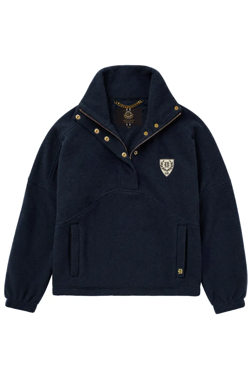 Holland Cooper Cranborne Over Head Fleece - Ink Navy-6