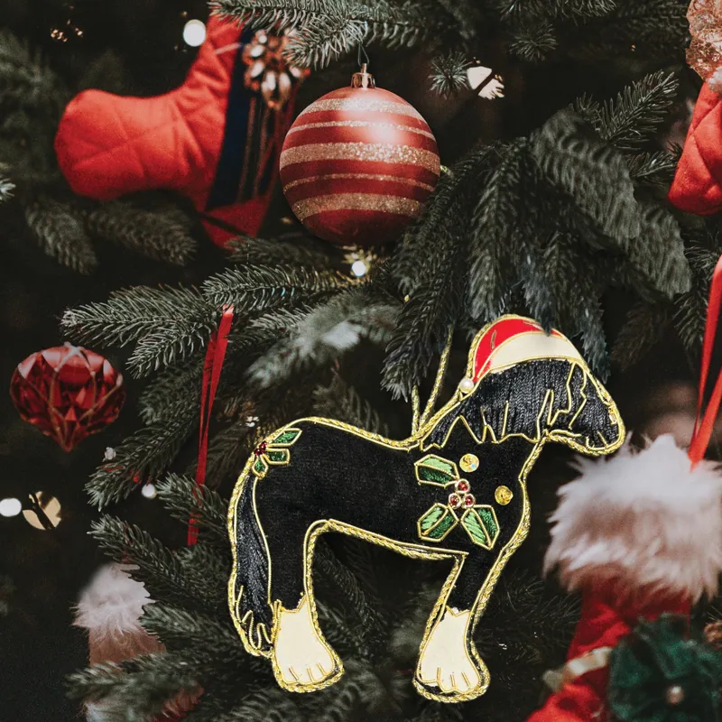 Equetech Cob Horse Beaded Embroidered Christmas Tree Decoration -1