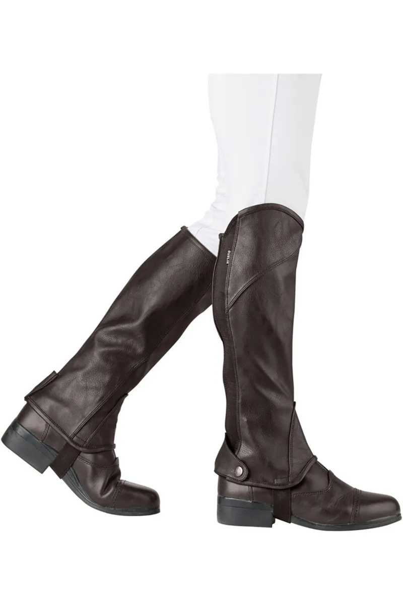 Dublin Child Stretch Fit Half Chaps Brown
