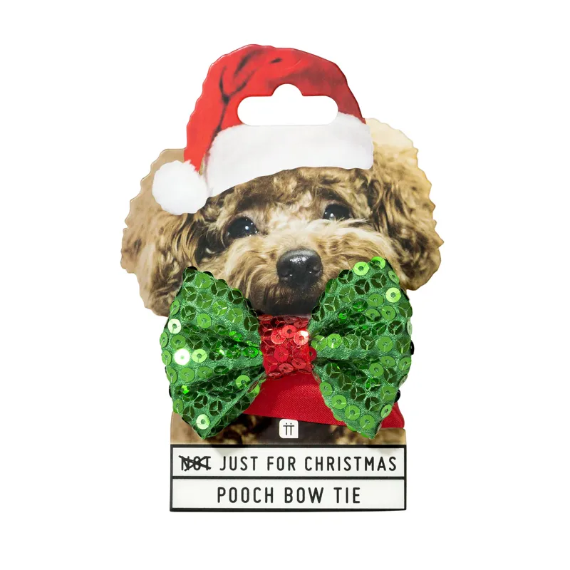 Talking Tables Christmas Sequinned Dog Bow Tie