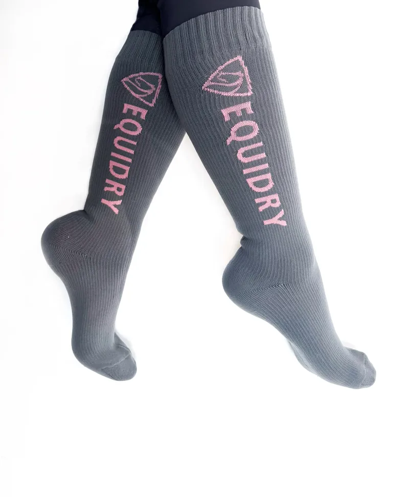 Equidry Waterproof Socks - Charcoal/Pink