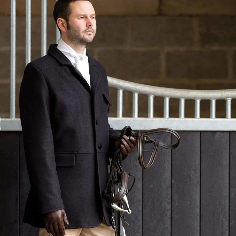  Equetech Mens Frock Wool Hunt Coat Black-1