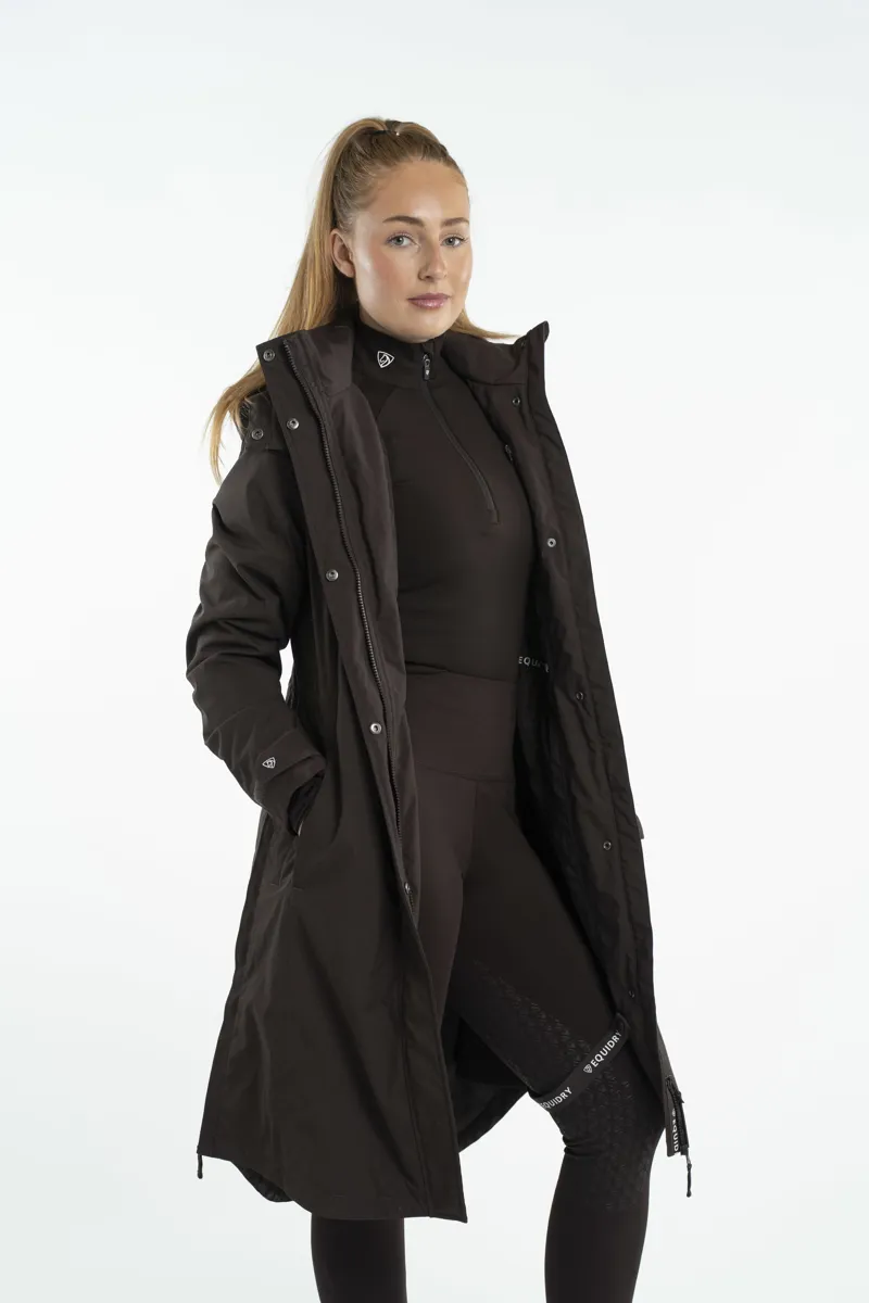 Equidry Bronte Riding Coat Brown - Removable Hood-9