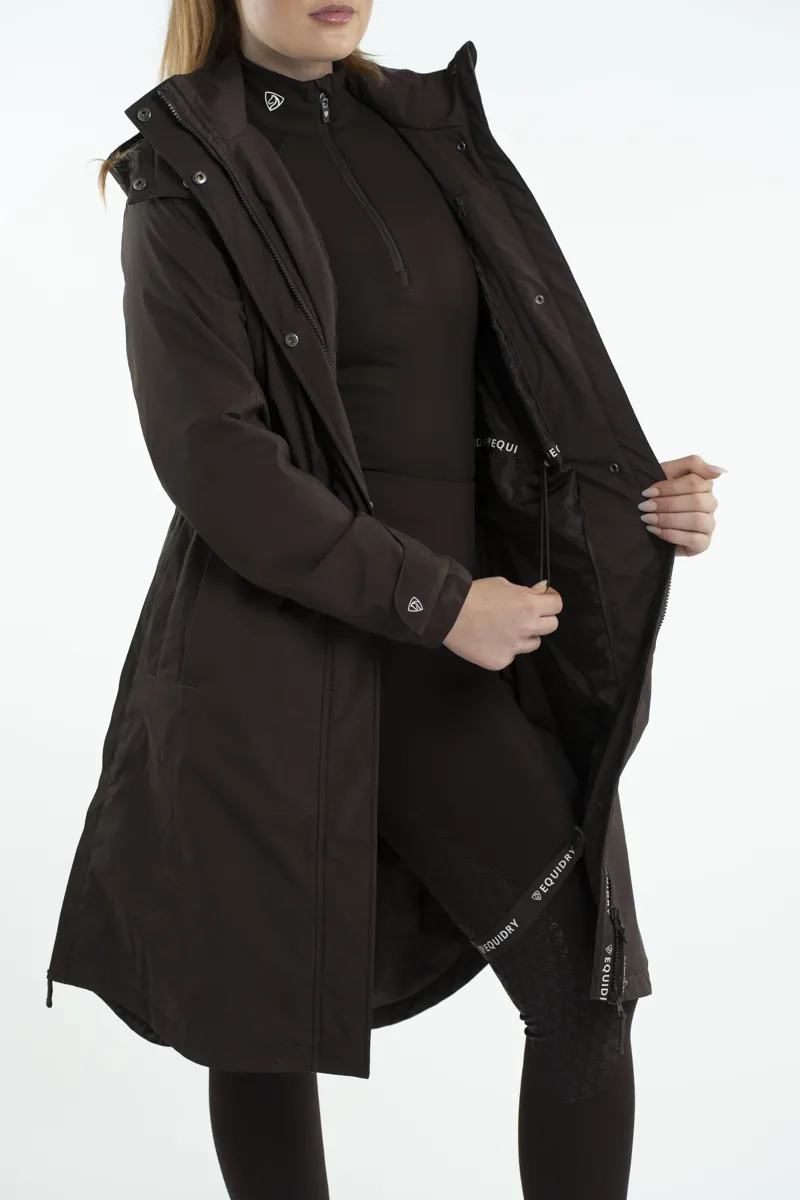 Equidry Bronte Riding Coat Brown - Removable Hood-7