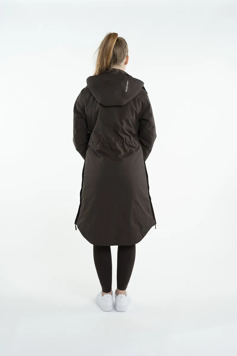 Equidry Bronte Riding Coat Brown - Removable Hood-6