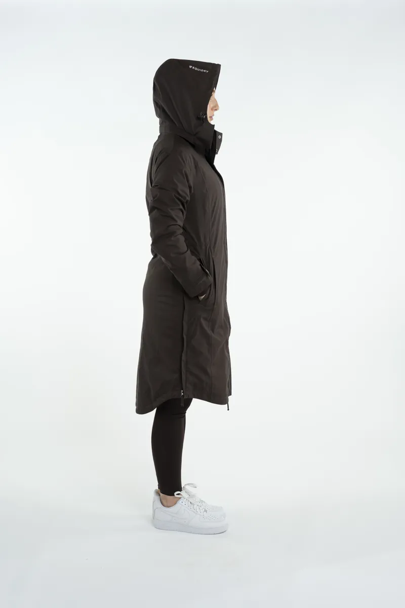 Equidry Bronte Riding Coat Brown - Removable Hood-4
