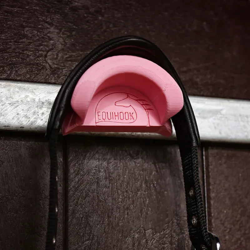 Equihook Magnetic Bridle Hook 'Colne Saddlery' Shiny Pink-1