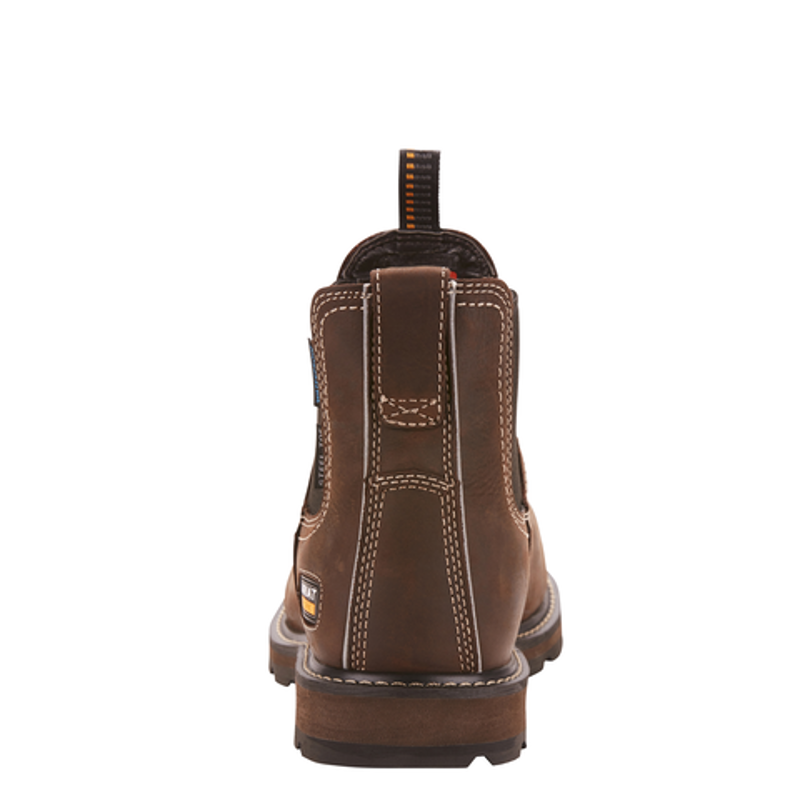 Ariat Mens Groundbreaker Chelsea Waterproof Steel Toe Work Boot - Dark Brown-2