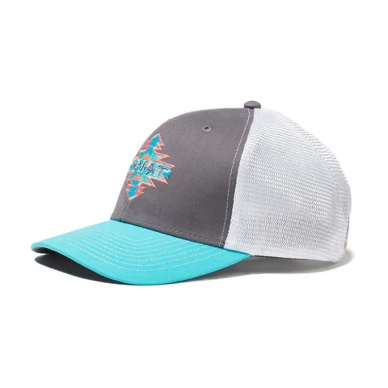 Ariat Womens Aztec Logo Snapback Cap - Grey
