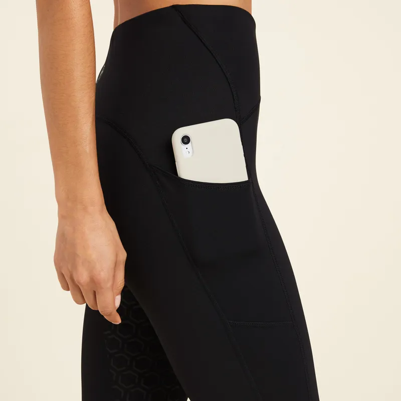 Ariat Womens Venture Thermal Half Grip Tight- Black-1