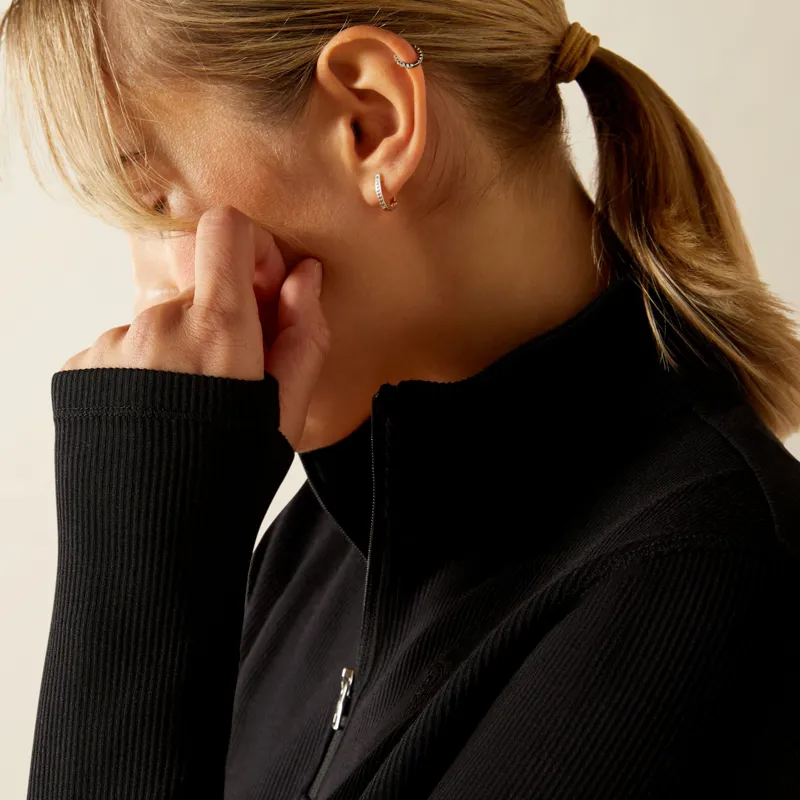 Ariat Lucent 1/4 Zip Baselayer - Black-2