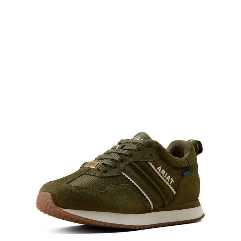 Ariat Womens Ranch Runner Waterproof Shoe - Olive-1