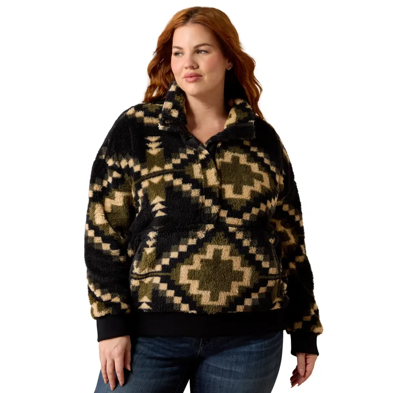 Ariat Womens Berber Sweatshirt - Black-4