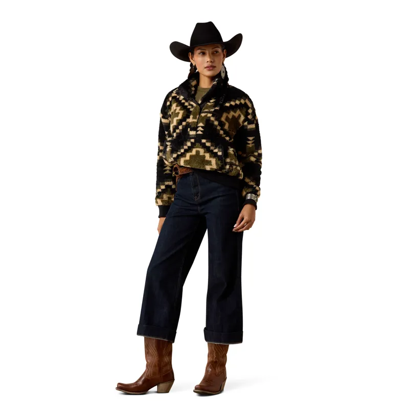 Ariat Womens Berber Sweatshirt - Black-2