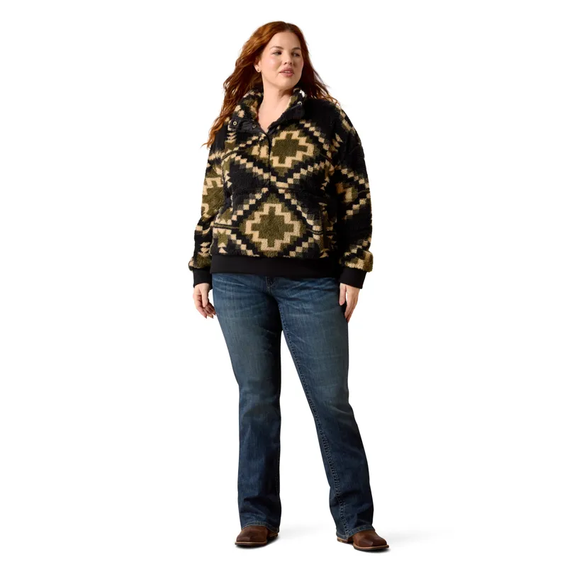 Ariat Womens Berber Sweatshirt - Black-5