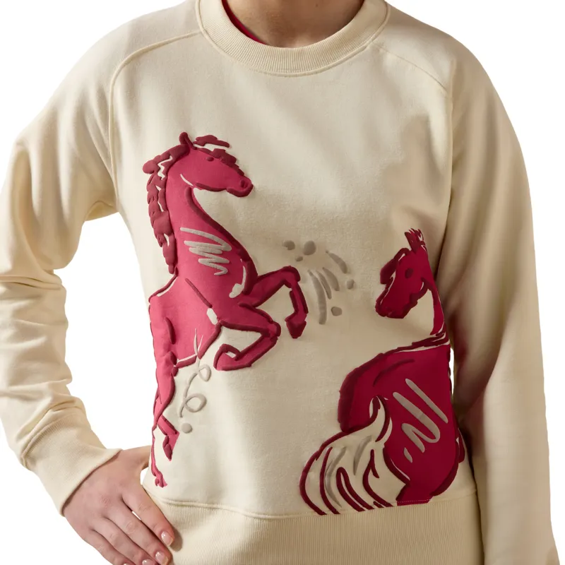 Ariat Youth Martine Sweatshirt - Antique White-2