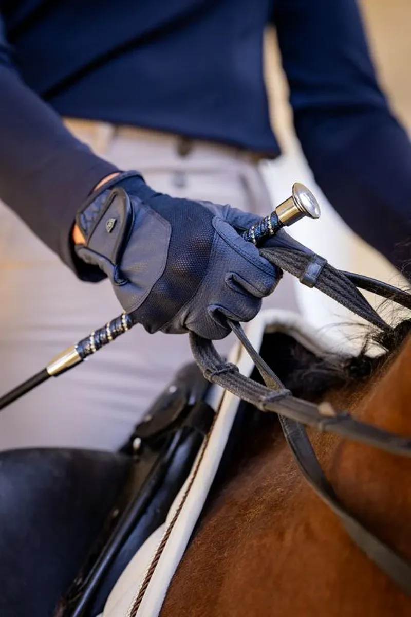 Woof Reintex Mesh Riding Glove - Navy-1