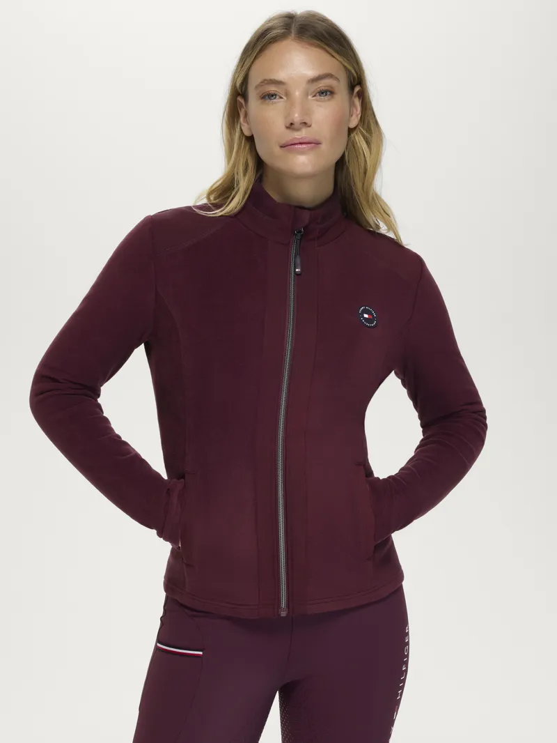 Tommy Hilfiger Elmonte Women Fleece Jacket - Deep Burgundy