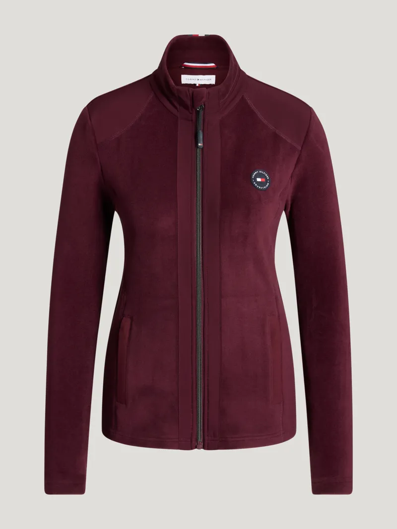 Tommy Hilfiger Elmonte Women Fleece Jacket - Deep Burgundy-5