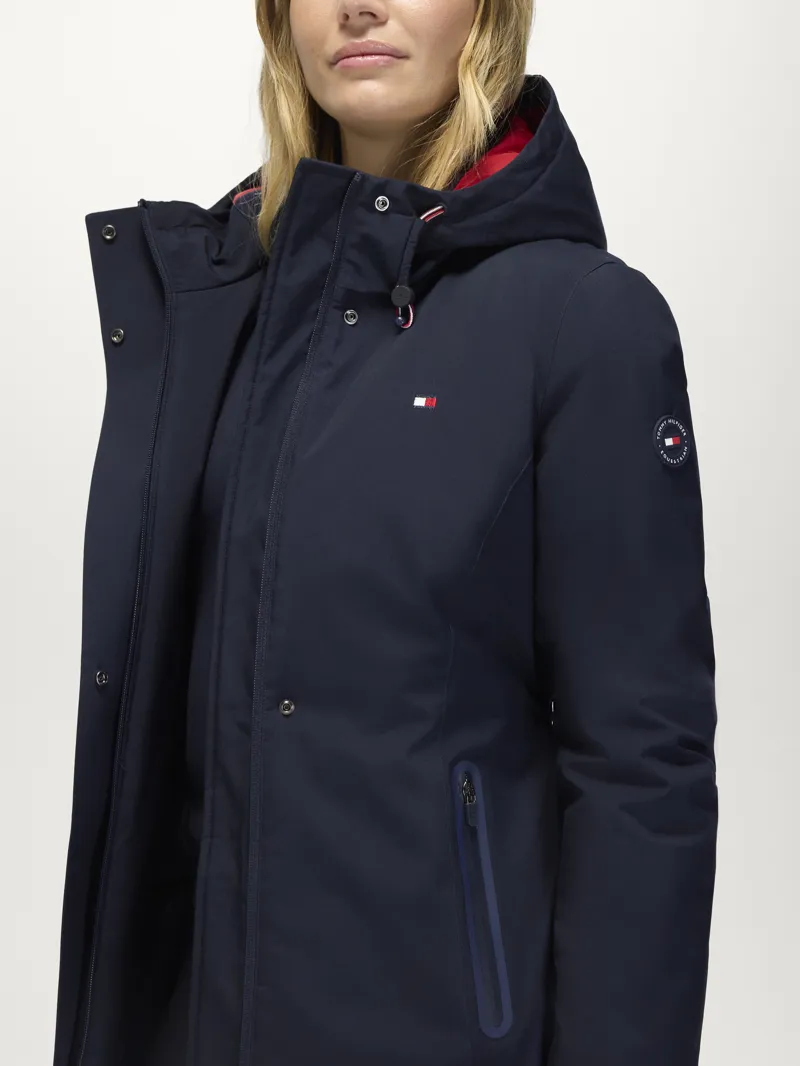 Tommy Hilfiger Loma Women Long Riding Parka - Desert Sky